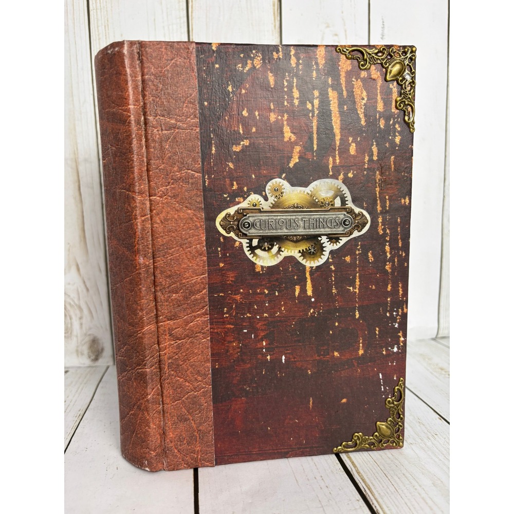 Curious Things Steampunk Junk Journal Vintage Ephemera Handmade Scrapbook Book